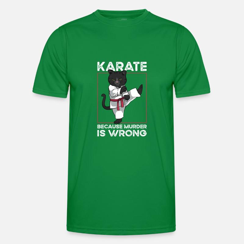 Costume de Karaté Gi Cat Training Drôle T-shirt sport Homme