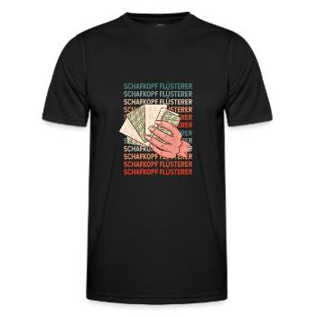 Schafkopf Flüsterer Schafkopfen - Männer Funktions-T-Shirt - Schwarz - Vorne - AI Model Male 178 dark (178cm)
