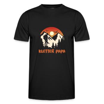 Klettern Bergsport Kletterer - Männer Funktions-T-Shirt - Schwarz - Vorne - AI Model Male 178 dark (178cm)