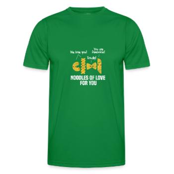Pâtes alimentaires - T-shirt sport Homme - vert - Devant - AI Model Male 178 dark (178cm)