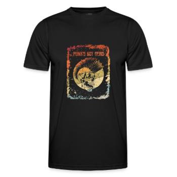 Punk's Not Dead Punk Rock Punker - Männer Funktions-T-Shirt - Schwarz - Vorne - AI Model Male 178 dark (178cm)