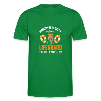Lifeguard, lifeguard, lifeguard lifebuoy - Men's Functional T-Shirt - kelly green - Front - AI Model Male 178 dark (178cm)