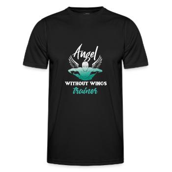Swimming Coach Swimming Instructor Swimming Pool - Men's Functional T-Shirt - black - Front - AI Model Male 178 dark (178cm)