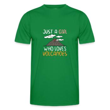 Geologist Volcano Geology Rock Hunter Rock Hunting - Men's Functional T-Shirt - kelly green - Front - AI Model Male 178 dark (178cm)