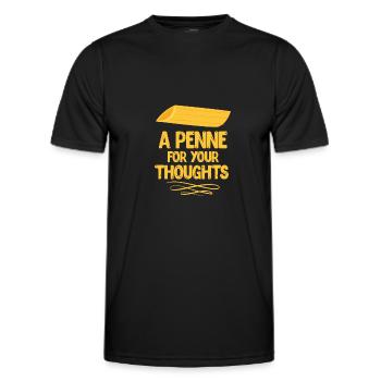 Penne Pasta Spaghetti Noodles Food Gift - T-shirt sport Homme - noir - Devant - AI Model Male 178 dark (178cm)