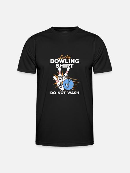 Lucky Bowling Shirt Niet wassen - Bowling Bowler - Functioneel T-shirt voor mannen - zwart