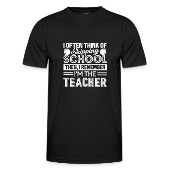 Teacher I'm The Teacher - Men's Functional T-Shirt - black - Front - AI Model Male 178 dark (178cm)
