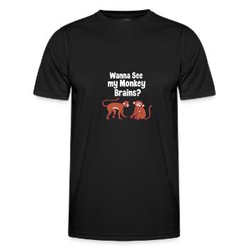 Monkey Monkey Monkey Gift - Men's Functional T-Shirt - black - Front - AI Model Male 178 dark (178cm)