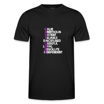 Sternzeichen Steinbock - Männer Funktions-T-Shirt - Schwarz - Vorne - AI Model Male 178 dark (178cm)