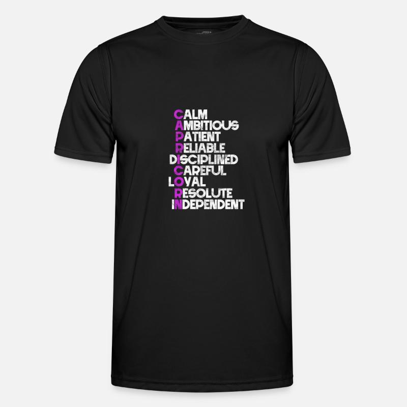 Sternzeichen Steinbock - Männer Funktions-T-Shirt - Schwarz