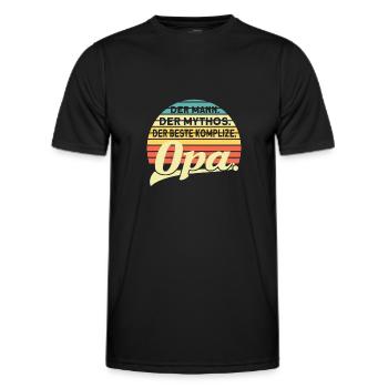 Opa Enkelkinder Großvater Geschenk - Männer Funktions-T-Shirt - Schwarz - Vorne - AI Model Male 178 dark (178cm)