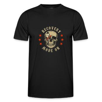 Berg Klettern Totenkopf Recovery Mode On Bouldern - Männer Funktions-T-Shirt - Schwarz - Vorne - AI Model Male 178 dark (178cm)