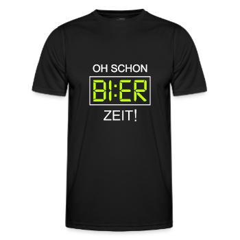 Bier Uhr Lustiges Mallorca Party Alkohol Bier Suff - Männer Funktions-T-Shirt - Schwarz - Vorne - AI Model Male 178 dark (178cm)