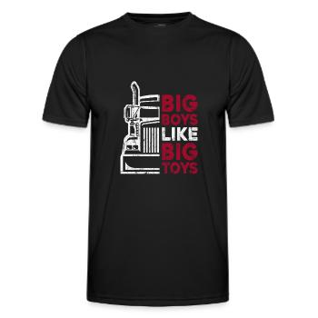 Truck Driver Truck Driver Truck Driver Trucker - Men's Functional T-Shirt - black - Front - AI Model Male 178 dark (178cm)