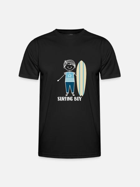 Surfing Surfer Surfer - Men's Functional T-Shirt - black