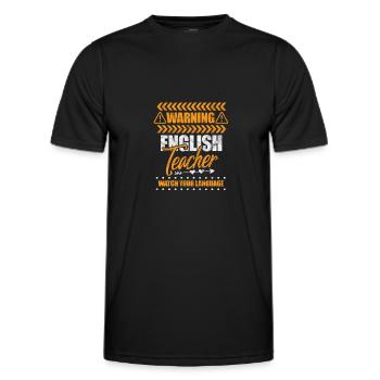 Englisch Lehrer - Männer Funktions-T-Shirt - Schwarz - Vorne - AI Model Male 178 dark (178cm)