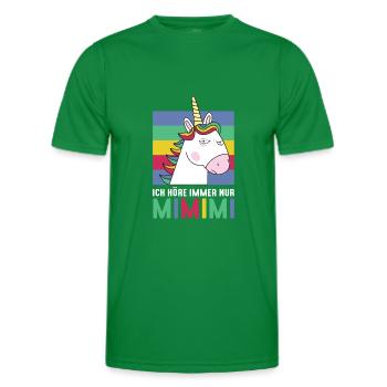 Ich Höre Immer Nur MiMiMi Einhorn - Männer Funktions-T-Shirt - Kelly Green - Vorne - AI Model Male 178 dark (178cm)