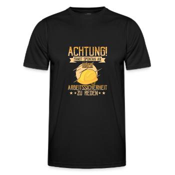 Redet spontan über Arbeitssicherheit Fachkraft Sif - Männer Funktions-T-Shirt - Schwarz - Vorne - AI Model Male 178 dark (178cm)