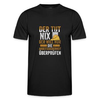 Arbeitssicherheit Fachkraft der tut nix Sifa - Männer Funktions-T-Shirt - Schwarz - Vorne - AI Model Male 178 dark (178cm)