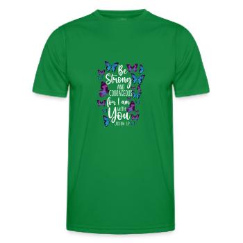 Christian Bible Verse Quote - Men's Functional T-Shirt - kelly green - Front - AI Model Male 178 dark (178cm)