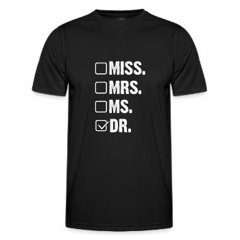 Doktortitel Doktor Doktorarbeit Doktortitel - Männer Funktions-T-Shirt - Schwarz - Vorne - AI Model Male 178 dark (178cm)