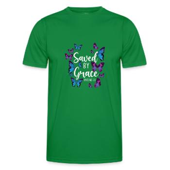 Christian Bible Verse Quote - Men's Functional T-Shirt - kelly green - Front - AI Model Male 178 dark (178cm)