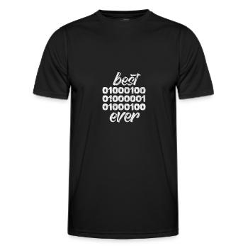 Binary Father - Men's Functional T-Shirt - black - Front - AI Model Male 178 dark (178cm)