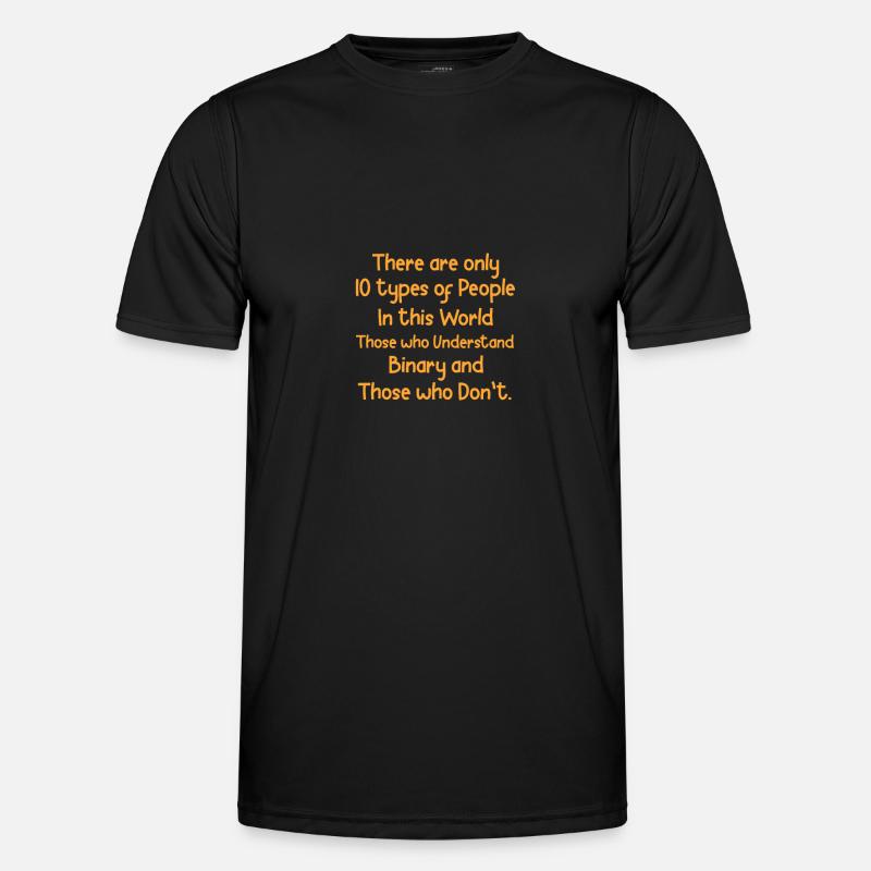 Binary Code Programmer Coder Gift - Men's Functional T-Shirt - black