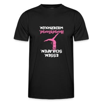 Handstand Handstände Turnerin Geschenk - Männer Funktions-T-Shirt - Schwarz - Vorne - AI Model Male 178 dark (178cm)