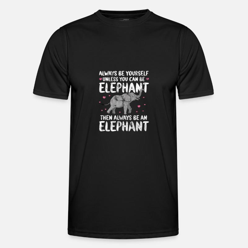 Elefant - Männer Funktions-T-Shirt - Schwarz