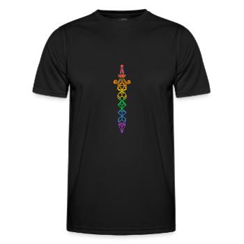 Fantasy Rollenspiel RPG Shirt für RPG Gamer - Männer Funktions-T-Shirt - Schwarz - Vorne - AI Model Male 178 dark (178cm)