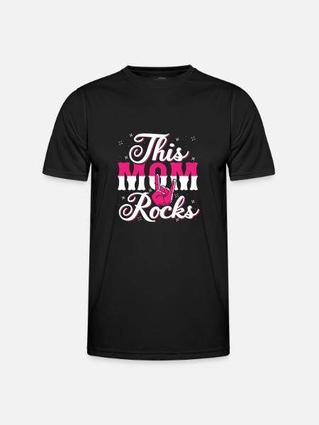 Denna mamma rockar - Rock n Roll Mamma - Funktions-T-shirt herr - svart