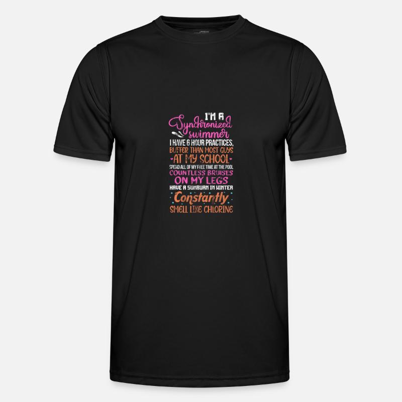 Synchronized swimming - Men's Functional T-Shirt - black
