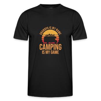 Caravan Motorhome Caravan Camper - Men's Functional T-Shirt - black - Front - AI Model Male 178 dark (178cm)