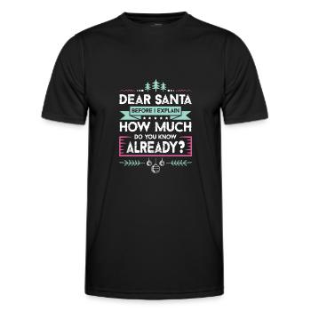 Dear Santa - Men's Functional T-Shirt - black - Front - AI Model Male 178 dark (178cm)