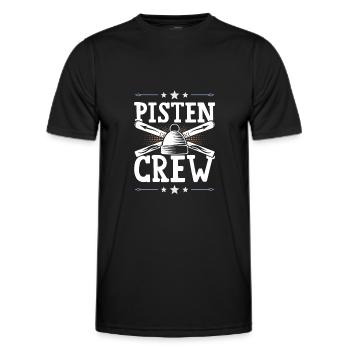 Pisten Crew - Männer Funktions-T-Shirt - Schwarz - Vorne - AI Model Male 178 dark (178cm)