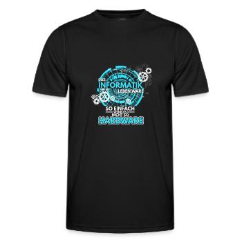 Informatik Programmierer Informatiker Hardware Sof - Männer Funktions-T-Shirt - Schwarz - Vorne - AI Model Male 178 dark (178cm)
