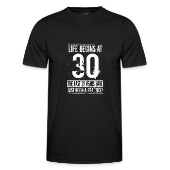 30th birthday - Men's Functional T-Shirt - black - Front - AI Model Male 178 dark (178cm)