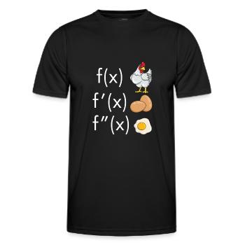 Mathematiker Integral Mathe Spruch Ableitung leich - Männer Funktions-T-Shirt - Schwarz - Vorne - AI Model Male 178 dark (178cm)