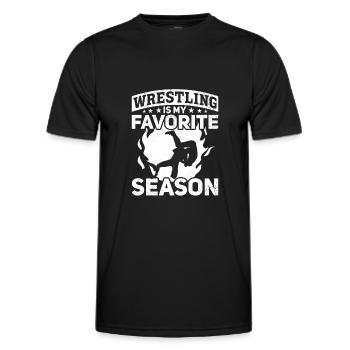 Wrestling Is My Favorite Season Wrestler Ringen - Männer Funktions-T-Shirt - Schwarz - Vorne - AI Model Male 178 dark (178cm)