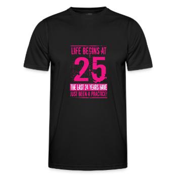 25 Geburtstag Frau - Männer Funktions-T-Shirt - Schwarz - Vorne - AI Model Male 178 dark (178cm)