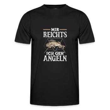 Mir Reicht's Ich Geh Angeln Angler Geschenk - Männer Funktions-T-Shirt - Schwarz - Vorne - AI Model Male 178 dark (178cm)