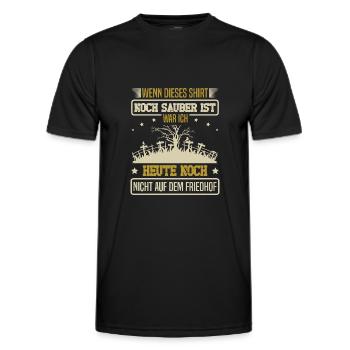 Leichenbestatter Bestattung Totengräber Bestatter - Männer Funktions-T-Shirt - Schwarz - Vorne - AI Model Male 178 dark (178cm)