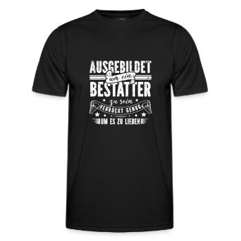 Leichenbestatter Bestattung Totengräber Bestatter - Männer Funktions-T-Shirt - Schwarz - Vorne - AI Model Male 178 dark (178cm)