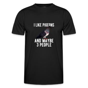 Pigeon Pigeon Racing Pigeon Racer Pigeon Keeper - T-shirt sport Homme - noir - Devant - AI Model Male 178 dark (178cm)