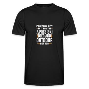 Apres Ski - T-shirt sport Homme - noir - Devant - AI Model Male 178 dark (178cm)