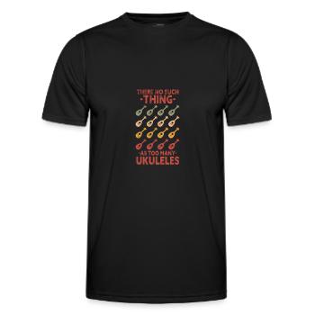 Ukulele - Männer Funktions-T-Shirt - Schwarz - Vorne - AI Model Male 178 dark (178cm)