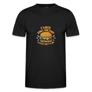 Burger - Männer Funktions-T-Shirt - Schwarz - Vorne - AI Model Male 178 dark (178cm)