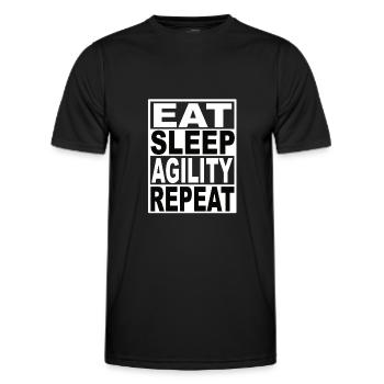 Manger Dormir Agilité Répéter - T-shirt sport Homme - noir - Devant - AI Model Male 178 dark (178cm)
