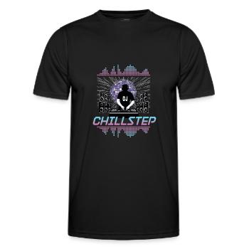 Chillstep Musique Electro Musique - T-shirt sport Homme - noir - Devant - AI Model Male 178 dark (178cm)